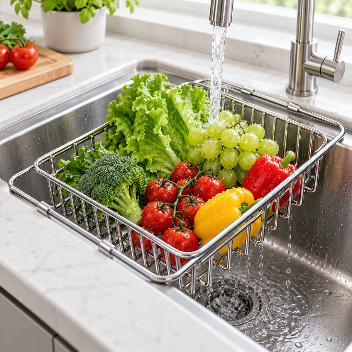 Medium Expandable Sink Draining Basket