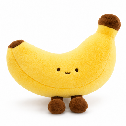 38 cm Banana Plush Pillow – Yellow Stuffed Banana Cushion