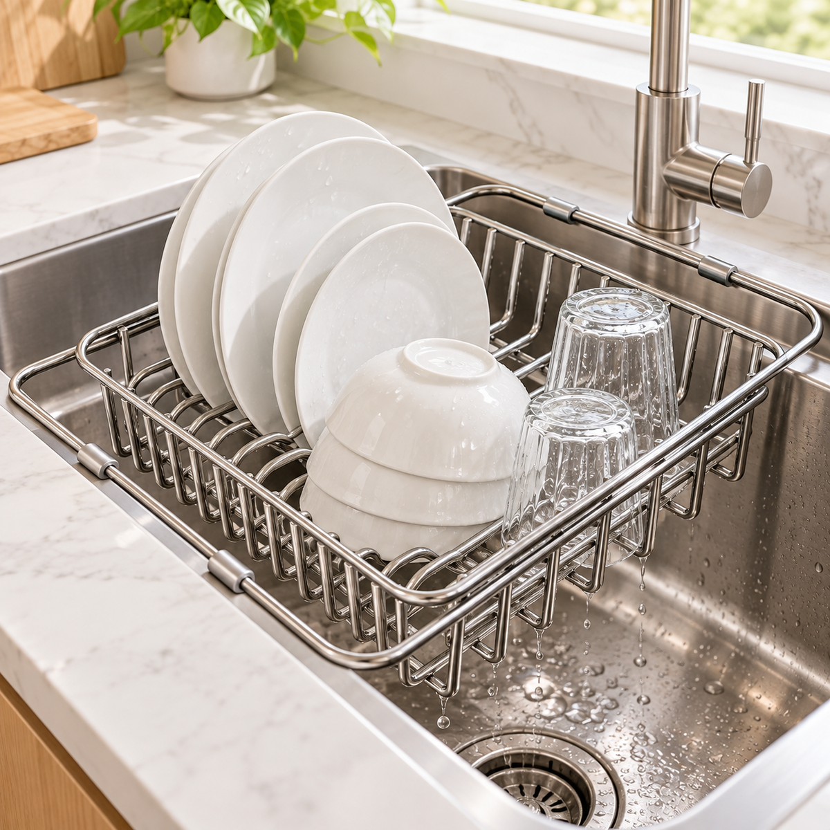 Medium Expandable Sink Draining Basket