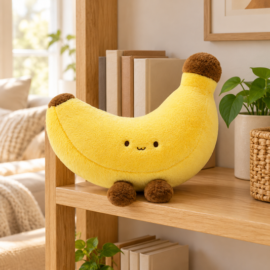 38 cm Banana Plush Pillow – Yellow Stuffed Banana Cushion
